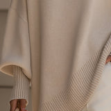 Elegantní a Stylový Pletený Pončo pro Ženy – Dlouhý Oversized a Měkký Svetr