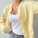 Elegantní Krátký Cardigan pro Ženy – Stylový Pletený s Dlouhými Rukávy
