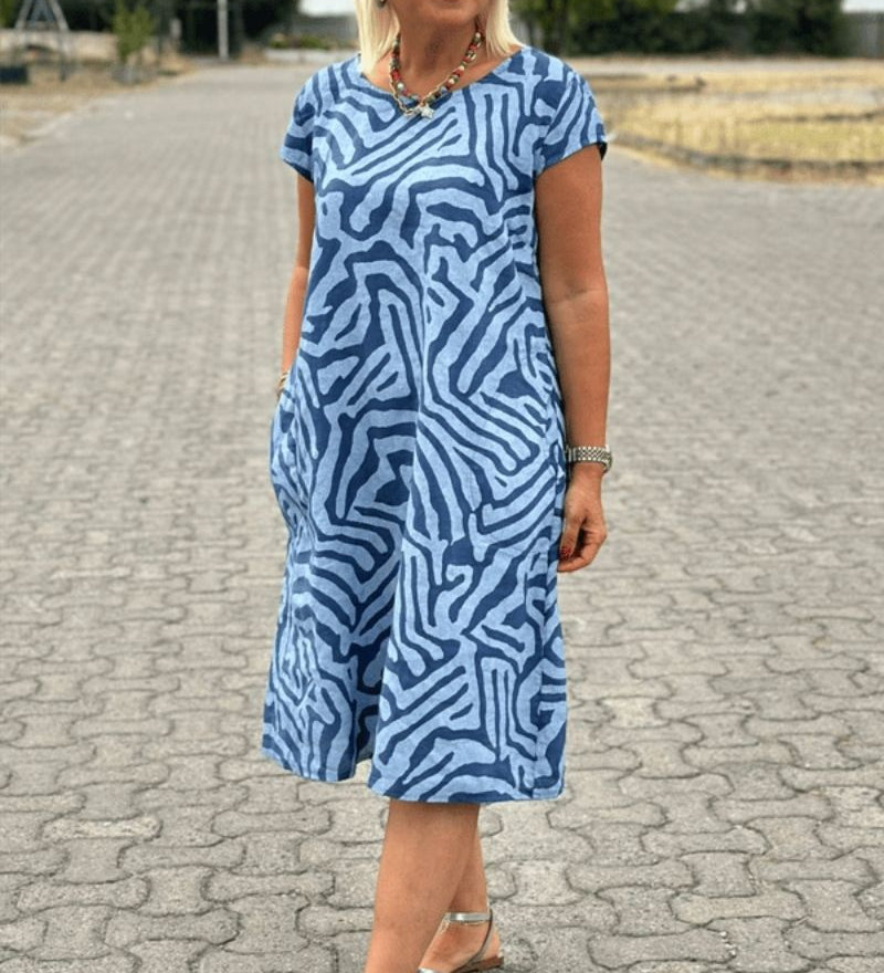 Nelia™ – Stylové Tisknuté Letní Šaty