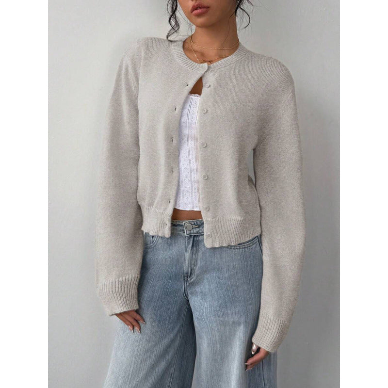 Elegantní Krátký Cardigan pro Ženy – Stylový Pletený s Dlouhými Rukávy