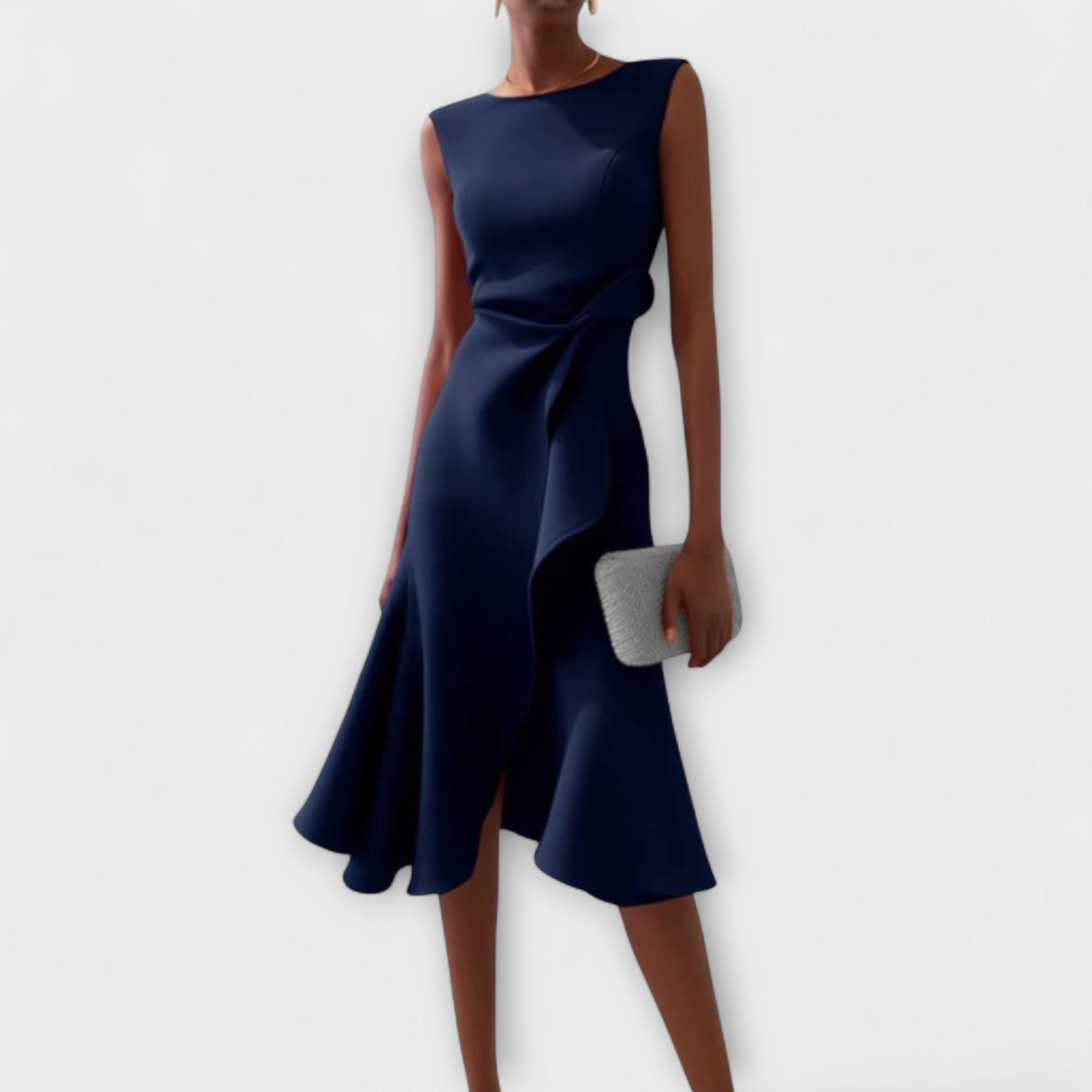 Juliette™ – Elegantní Drapované Asymetrické Midi Šaty