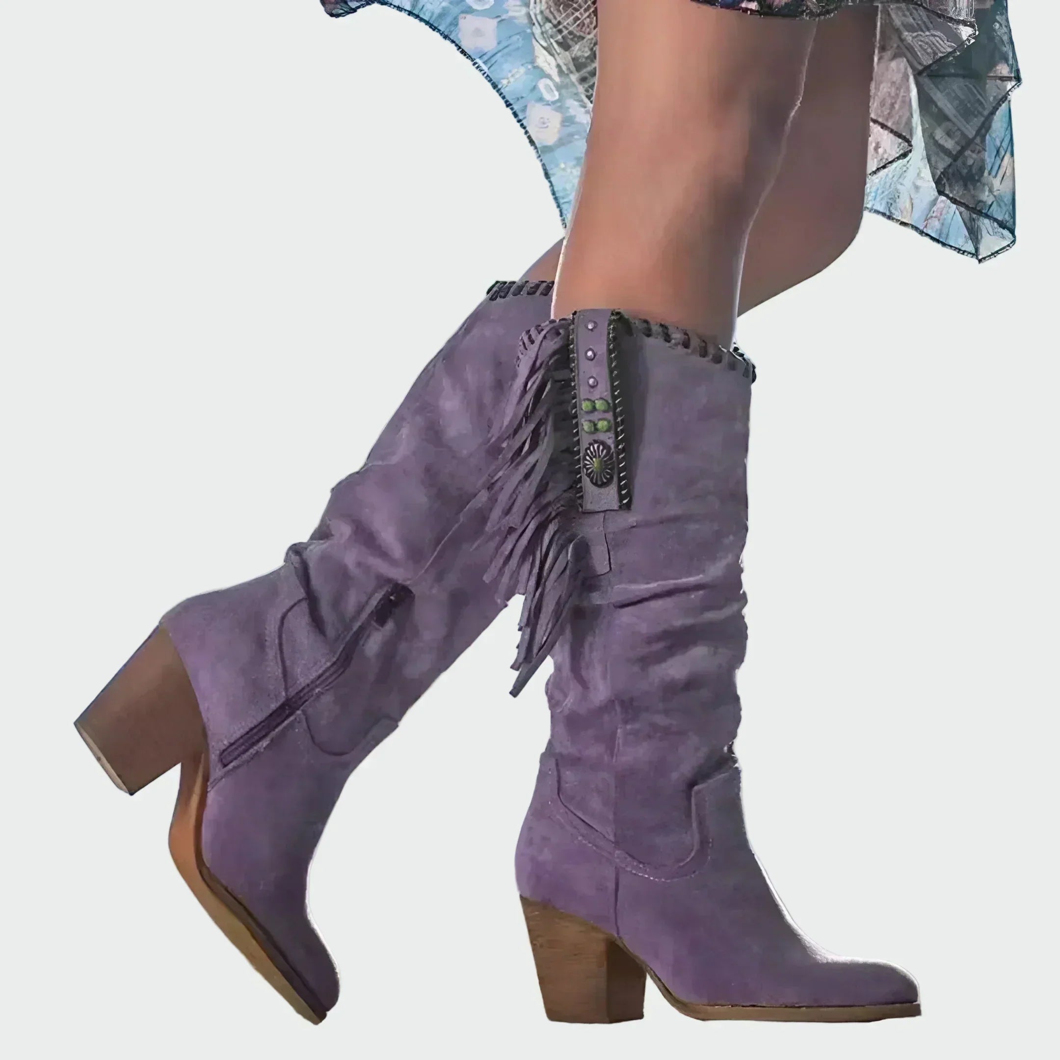 Kožené cowboy boty