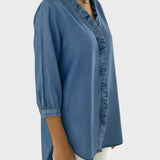 Diana | Denim tunika s volánky