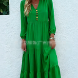 Midi šaty pro ženy s dlouhými rukávy a kulatým výstřihem – Elegantní a lichotivé
