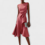 Juliette™ – Elegantní Drapované Asymetrické Midi Šaty