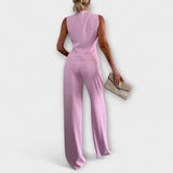Wilhelmina - Elegantní top bez ramínek a kalhoty
