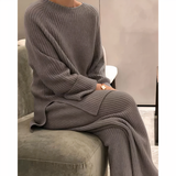 Dámský Volný Úpletový Set s Mikinou a Kalhotami – Elegantní Pohodlí