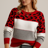 Vera | Elegantní svetr s leopardím vzorem