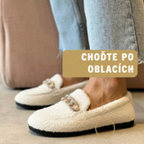 Karolína | Sametové mokasíny se zlatým řetízkem