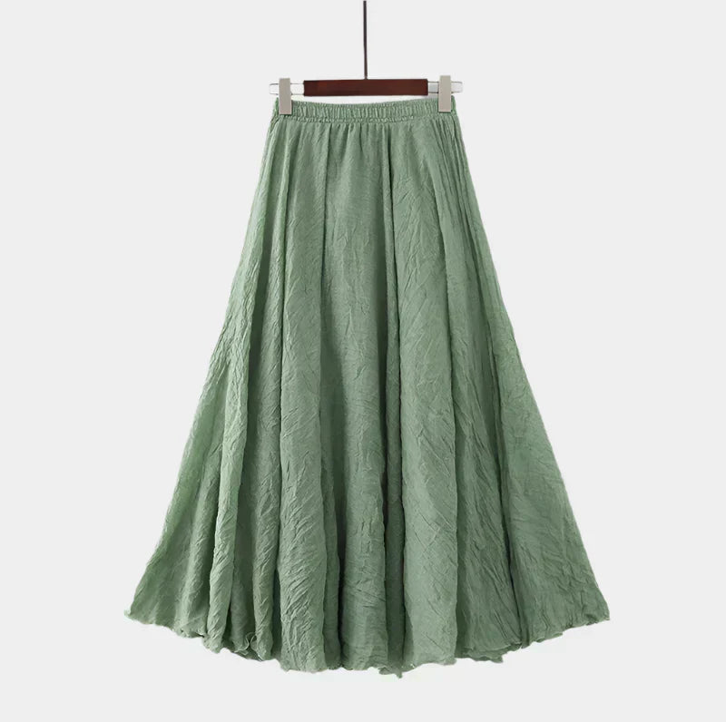 Kristýna Elegantní Vysoký Pas Dlouhá Sukně Lehké