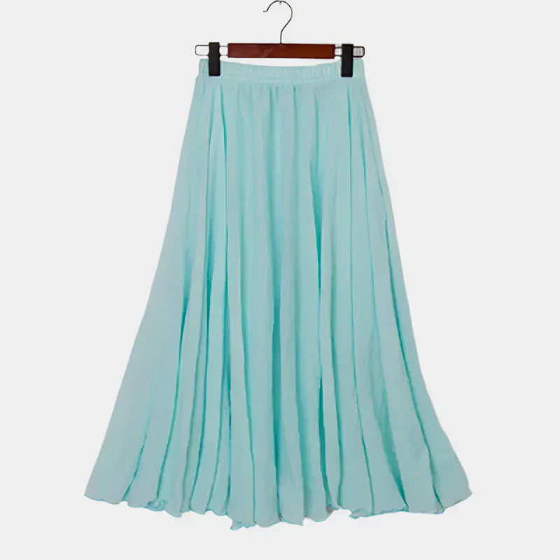 Kristýna Elegantní Vysoký Pas Dlouhá Sukně Lehké