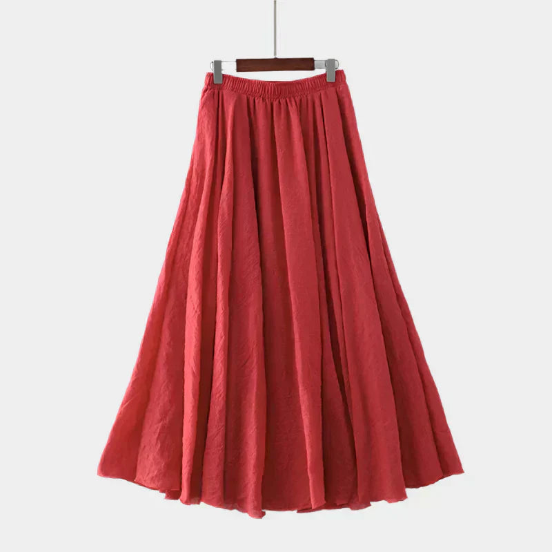 Kristýna Elegantní Vysoký Pas Dlouhá Sukně Lehké