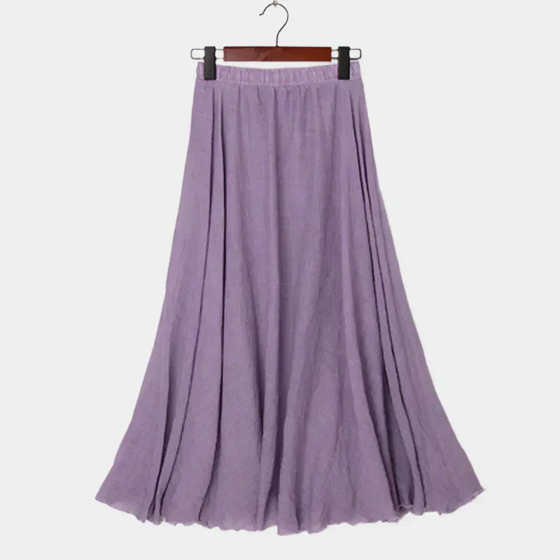 Kristýna Elegantní Vysoký Pas Dlouhá Sukně Lehké