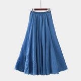 Kristýna Elegantní Vysoký Pas Dlouhá Sukně Lehké