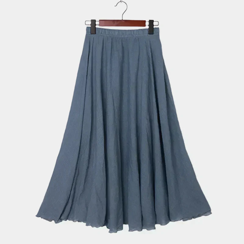 Kristýna Elegantní Vysoký Pas Dlouhá Sukně Lehké