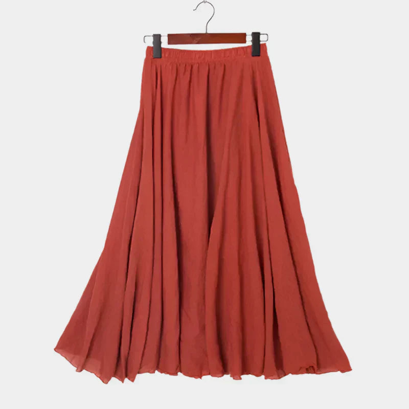 Kristýna Elegantní Vysoký Pas Dlouhá Sukně Lehké