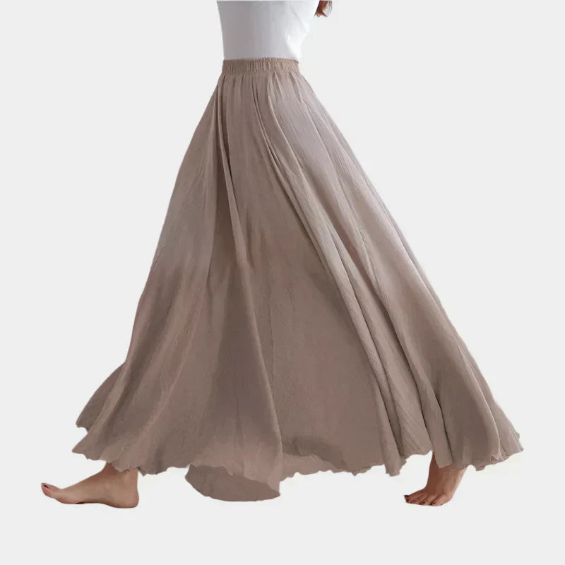 Kristýna Elegantní Vysoký Pas Dlouhá Sukně Lehké