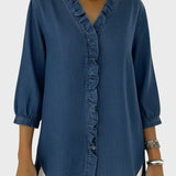 Diana | Denim tunika s volánky
