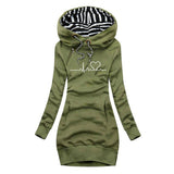 Cristina™ - Šaty-svetr s potiskem srdečního tepu