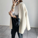 Elegantní dlouhý knoflíkový cardigan pro ženy – pohodlný svetr s kulatým výstřihem
