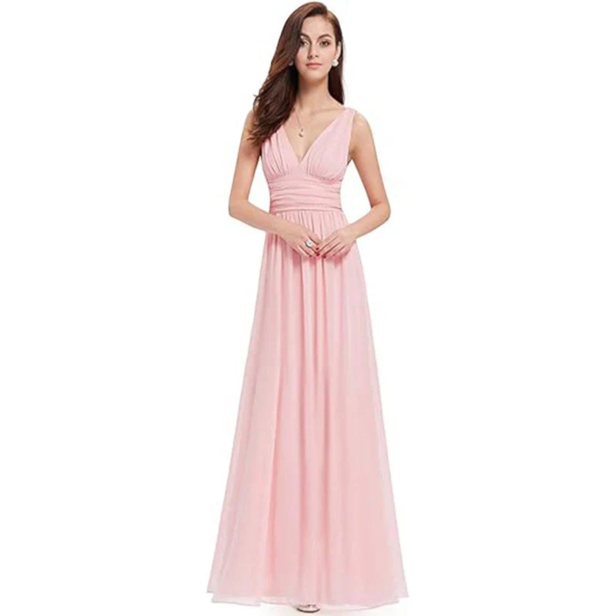 Elegantní Maxi Šaty s Hlubokým Výstřihem ve Tvaru V – Nadčasový Ženský Styl