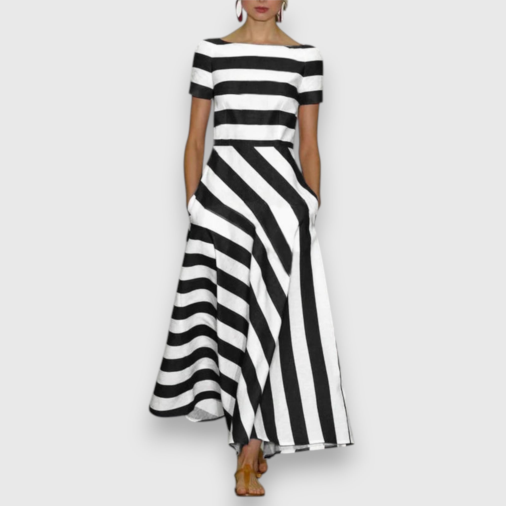 Lorie™ – Elegantní pruhované šaty