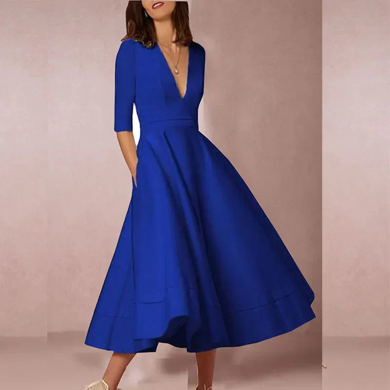 Vintage dámské šaty A-linie 60. let s rozšířenou sukní – Elegantní a ženské