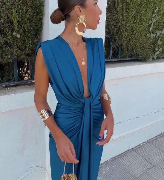 Rita Saténová Večerní Šaty pro Ženy – Elegantní a Světlé