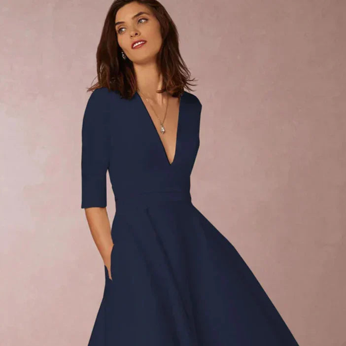 Vintage dámské šaty A-linie 60. let s rozšířenou sukní – Elegantní a ženské