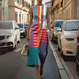 Celine™ – Elegantní geometrické drapované šaty