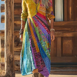 Boho-Chic Sluneční vzor Šaty