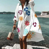 Trendy fluidní košilová šaty bílé