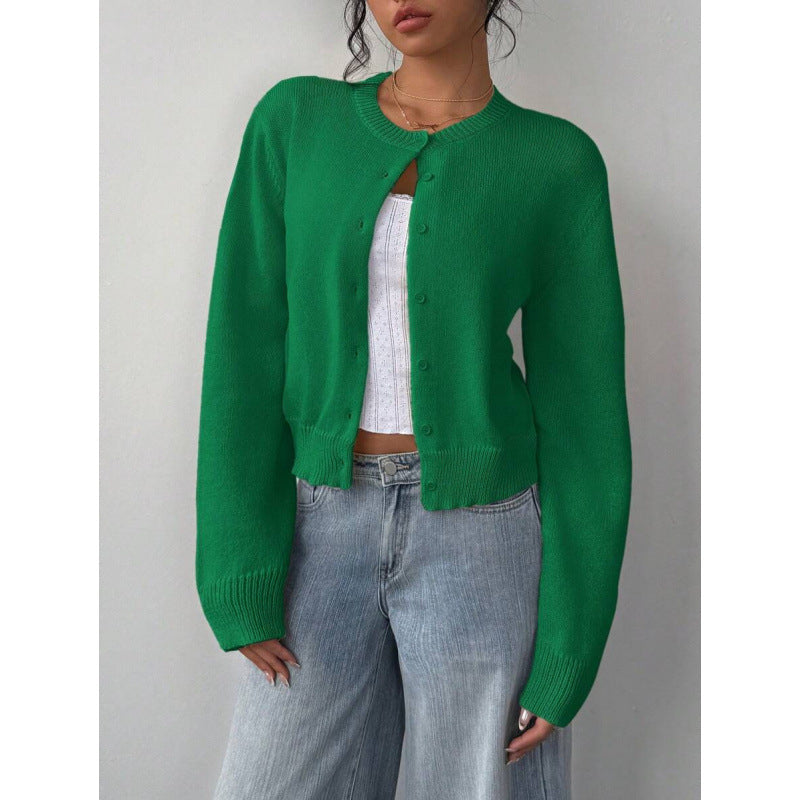Elegantní Krátký Cardigan pro Ženy – Stylový Pletený s Dlouhými Rukávy