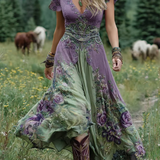 Mavis™ – Elegantní Květinové Maxik Kleid