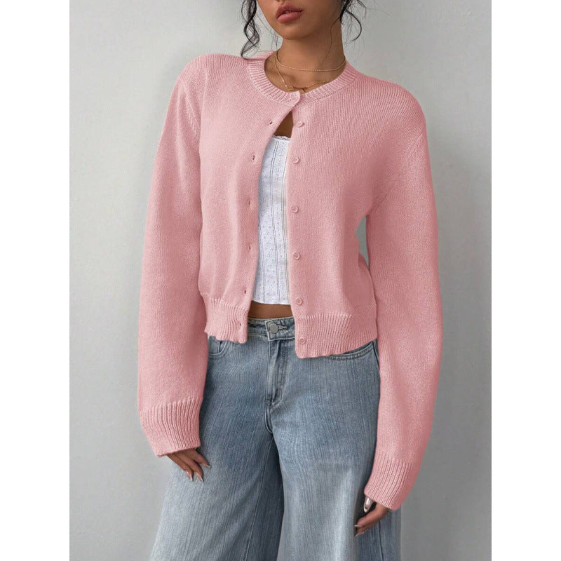Elegantní Krátký Cardigan pro Ženy – Stylový Pletený s Dlouhými Rukávy