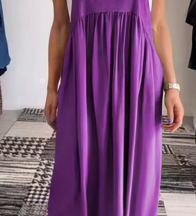 Elegantní Maxi Šaty Salopette pro Ženy – Styl Uvolněný Chic Bez Rukávů