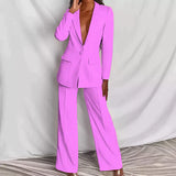 Elegantní dámský profesionální kostým – Blazer a vysoké kalhoty pro kancelář, obchod a formální příležitosti