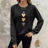 Mikina s potiskem srdcí pro ženy – Elegantní, pohodlný a stylový vršek