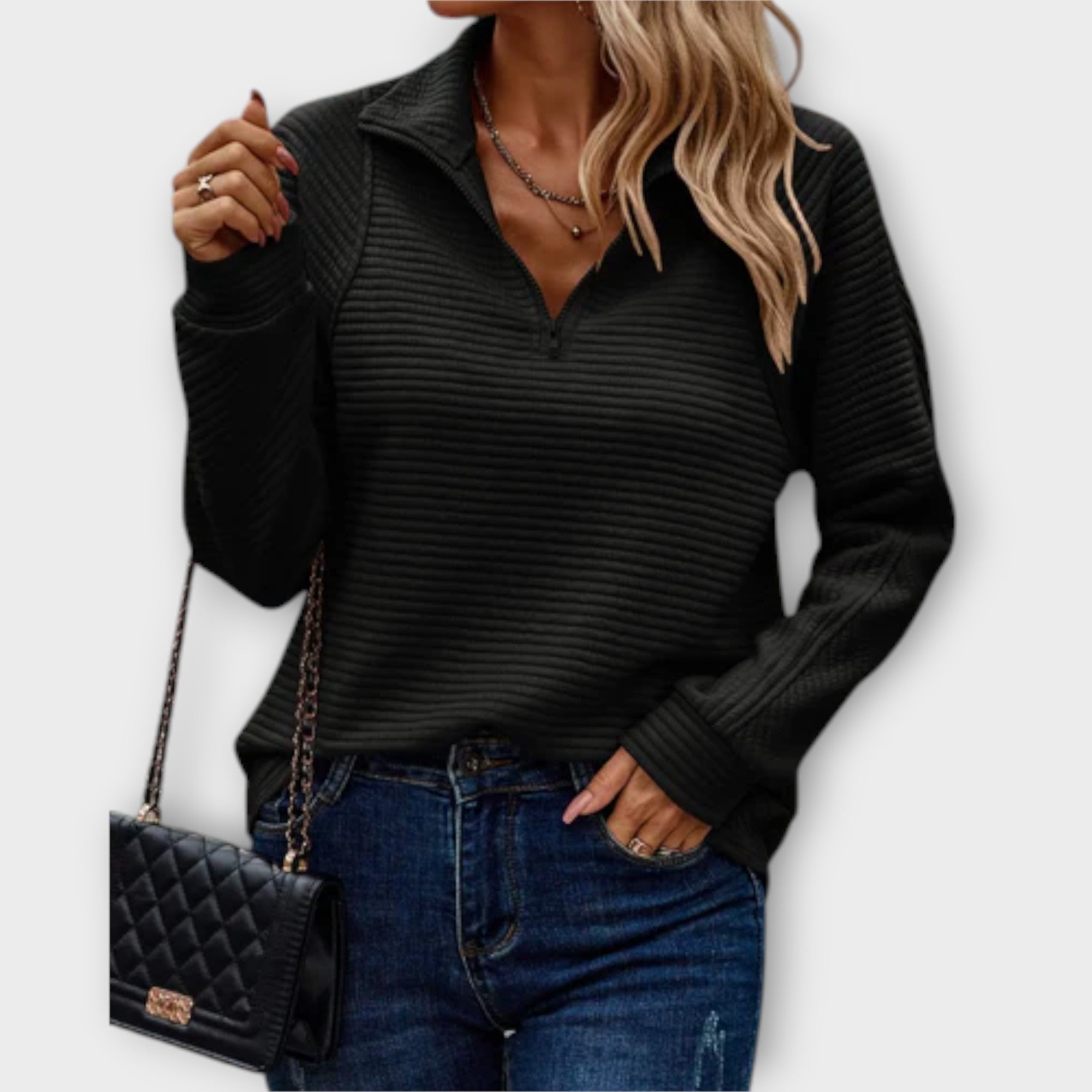 Vilja - Svetřík s polovičním zipem
