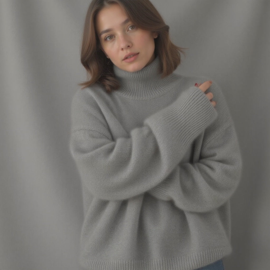 Oversize rolák z kašmíru pro ženy – Jemný, teplý, elegantní a ležérní