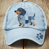 Bonita - Unisex patchwork teksasová bunda pro domácí zvířata s motivem jezevčíka