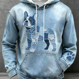 Paco - Mikina s kapucí patchwork v bulldog stylu